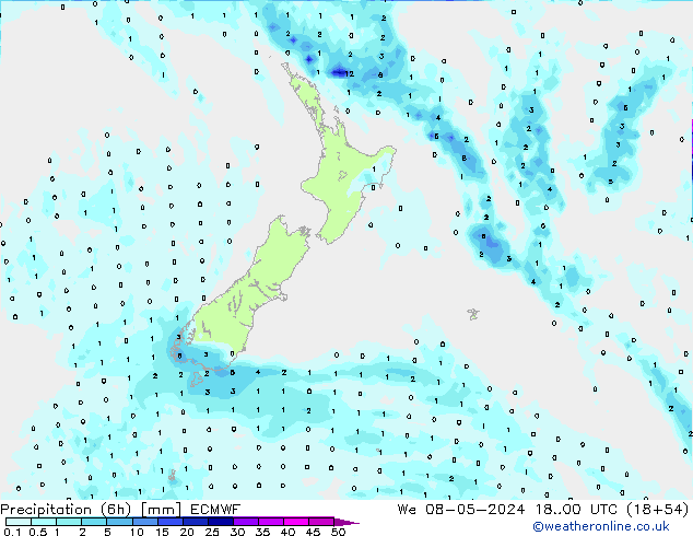 Z500/Rain (+SLP)/Z850 ECMWF  08.05.2024 00 UTC