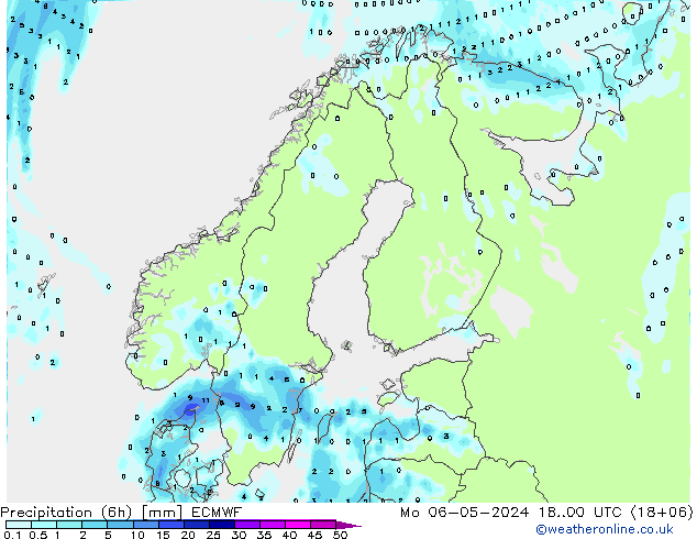 Z500/Rain (+SLP)/Z850 ECMWF Mo 06.05.2024 00 UTC