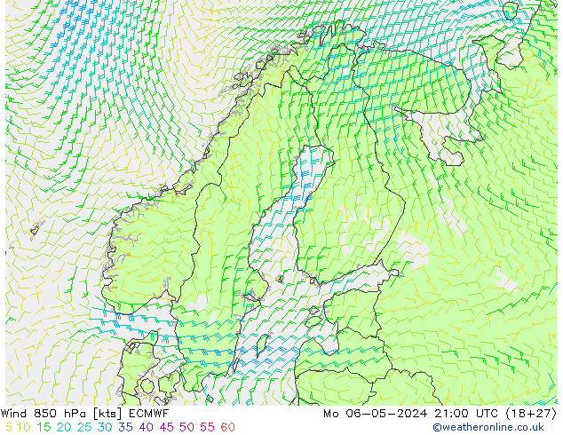 Wind 850 hPa ECMWF Mo 06.05.2024 21 UTC