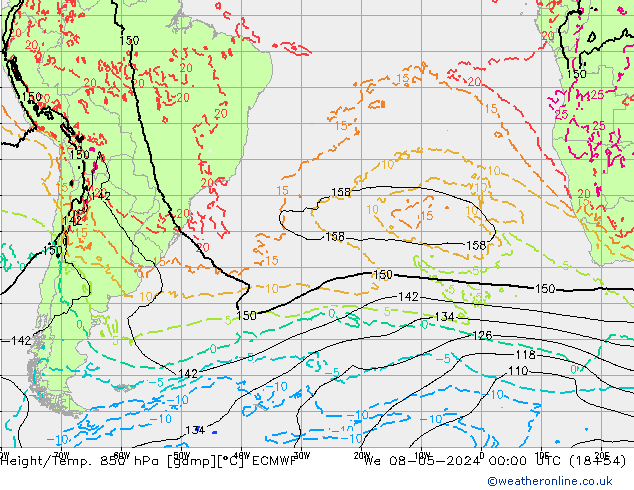 Z500/Rain (+SLP)/Z850 ECMWF śro. 08.05.2024 00 UTC