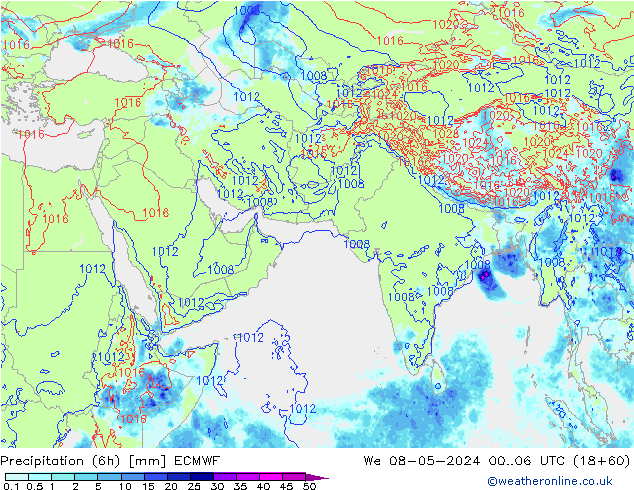 Z500/Rain (+SLP)/Z850 ECMWF śro. 08.05.2024 06 UTC