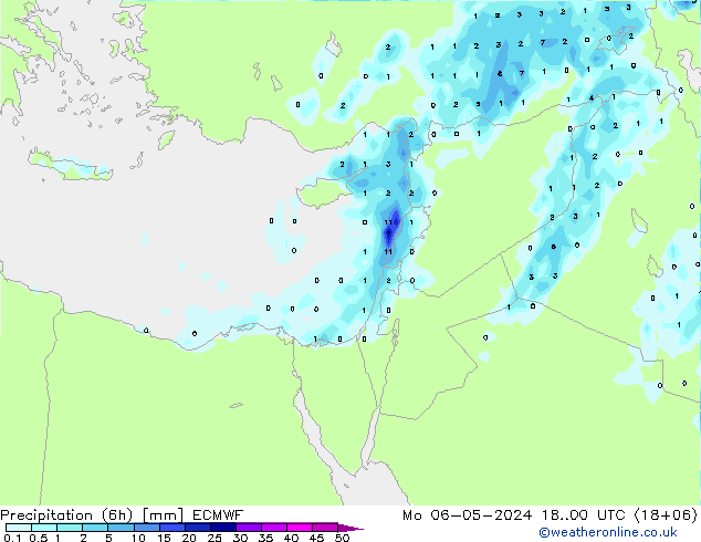 Z500/Rain (+SLP)/Z850 ECMWF Mo 06.05.2024 00 UTC