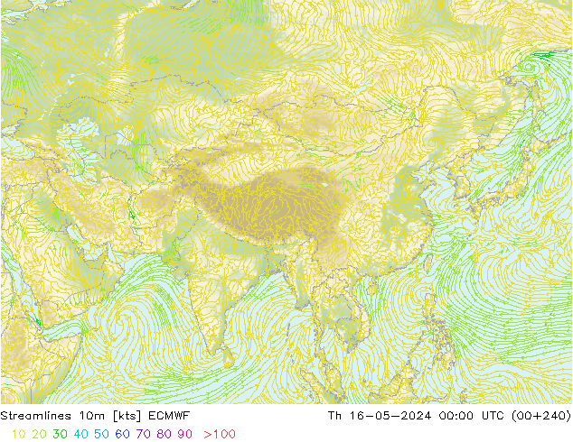 Rüzgar 10m ECMWF Per 16.05.2024 00 UTC