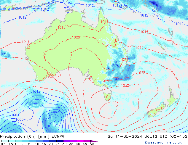 Z500/Rain (+SLP)/Z850 ECMWF Sa 11.05.2024 12 UTC