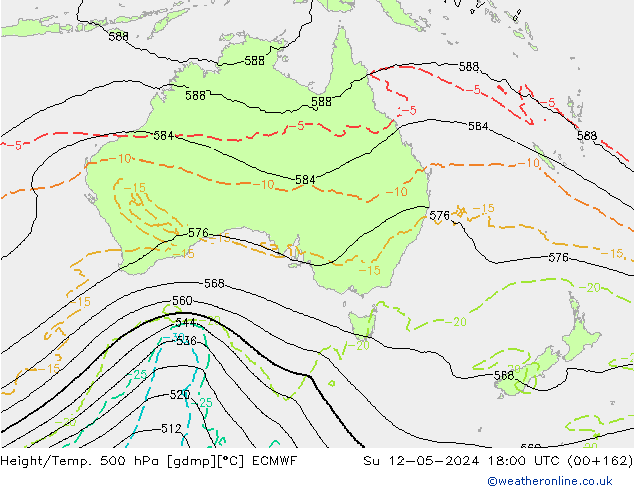 Z500/Rain (+SLP)/Z850 ECMWF Su 12.05.2024 18 UTC