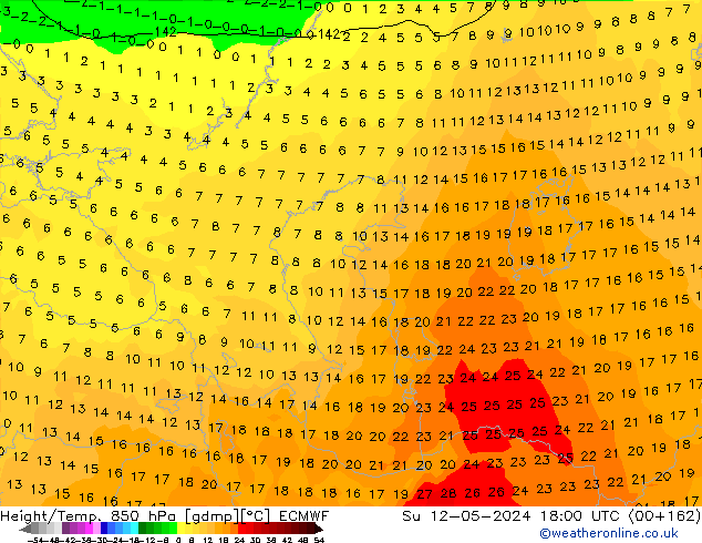 Z500/Rain (+SLP)/Z850 ECMWF Вс 12.05.2024 18 UTC