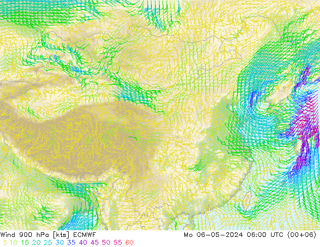 风 900 hPa ECMWF 星期一 06.05.2024 06 UTC