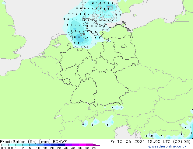 Z500/Rain (+SLP)/Z850 ECMWF Fr 10.05.2024 00 UTC