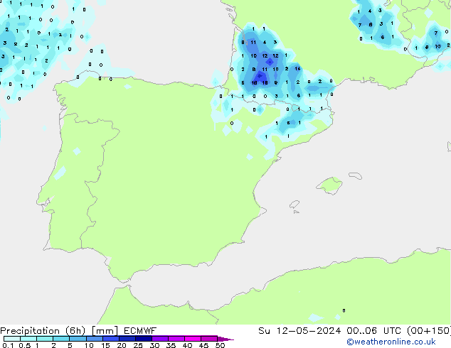 Z500/Rain (+SLP)/Z850 ECMWF Вс 12.05.2024 06 UTC