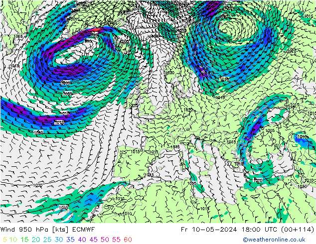 Wind 950 hPa ECMWF Fr 10.05.2024 18 UTC