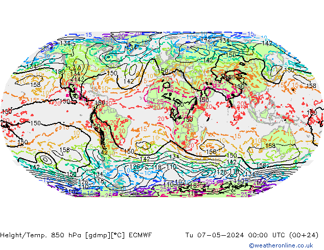 Height/Temp. 850 hPa ECMWF mar 07.05.2024 00 UTC