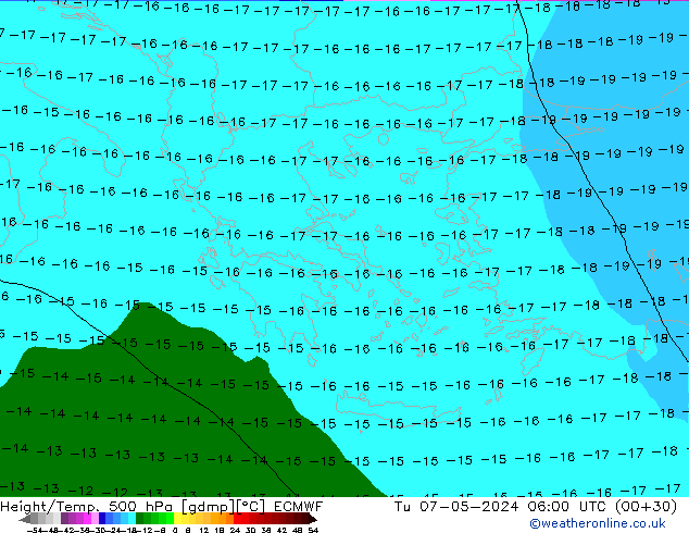 Z500/Rain (+SLP)/Z850 ECMWF Tu 07.05.2024 06 UTC