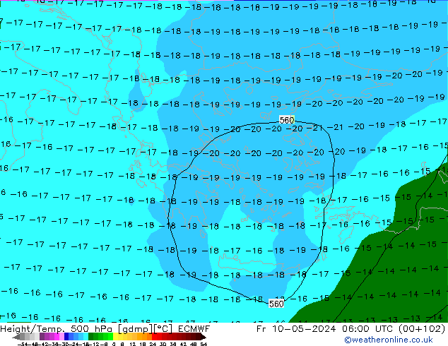 Z500/Rain (+SLP)/Z850 ECMWF Sex 10.05.2024 06 UTC