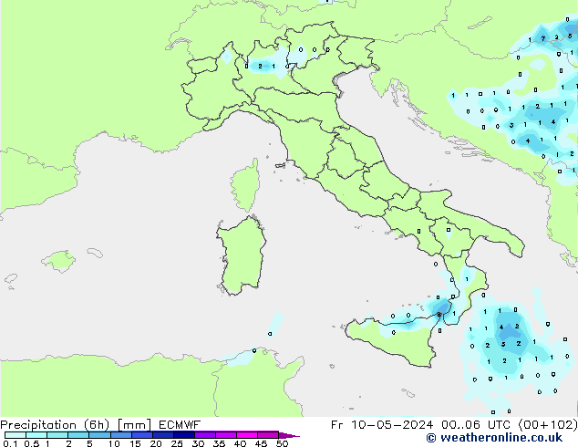 Z500/Rain (+SLP)/Z850 ECMWF Fr 10.05.2024 06 UTC