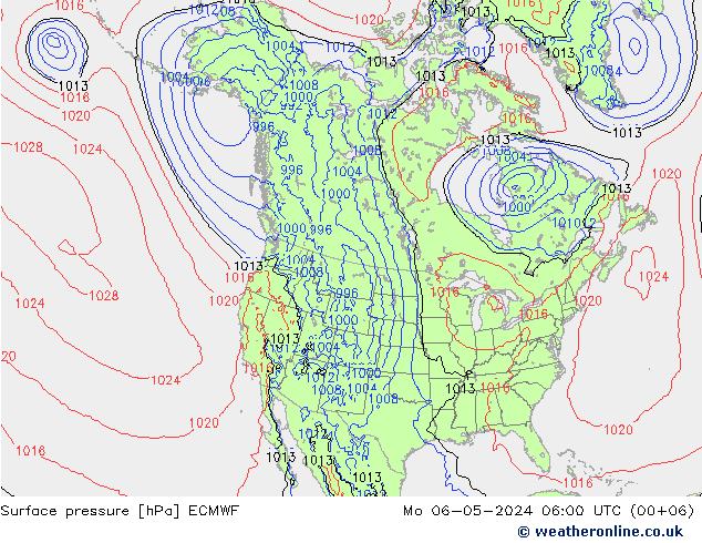 Yer basıncı ECMWF Pzt 06.05.2024 06 UTC