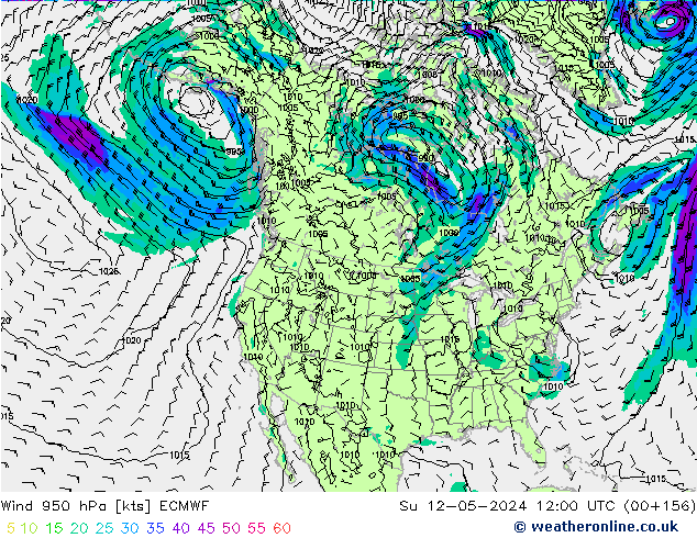 Wind 950 hPa ECMWF Su 12.05.2024 12 UTC