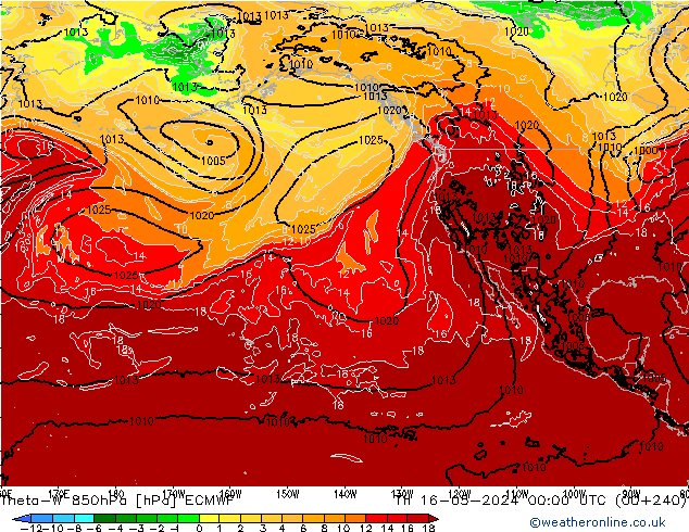 Theta-W 850hPa ECMWF Th 16.05.2024 00 UTC