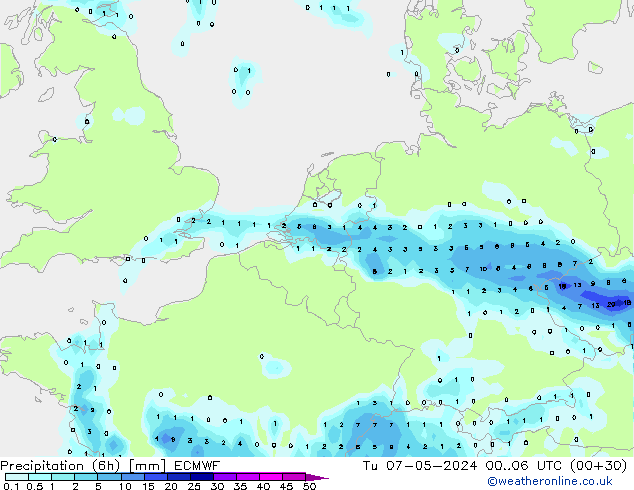 Z500/Rain (+SLP)/Z850 ECMWF Tu 07.05.2024 06 UTC