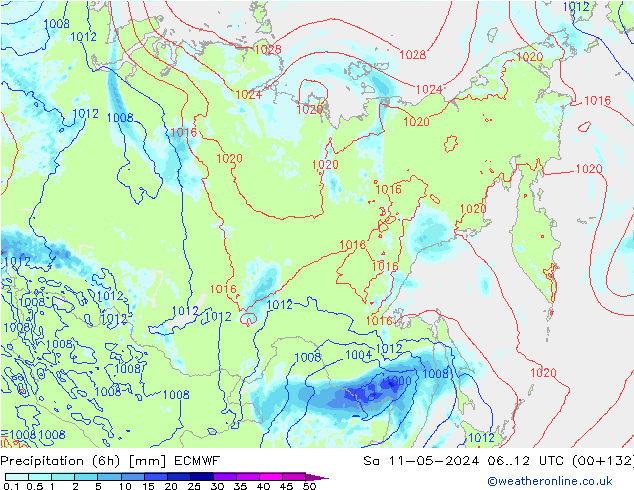 Z500/Rain (+SLP)/Z850 ECMWF Sa 11.05.2024 12 UTC