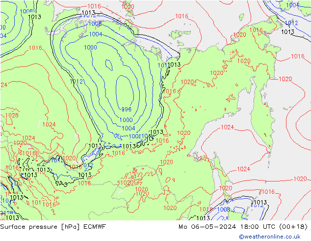 pression de l'air ECMWF lun 06.05.2024 18 UTC