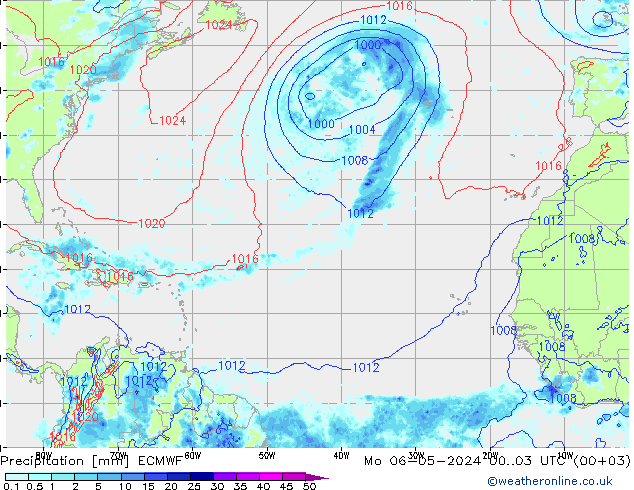 Précipitation ECMWF lun 06.05.2024 03 UTC