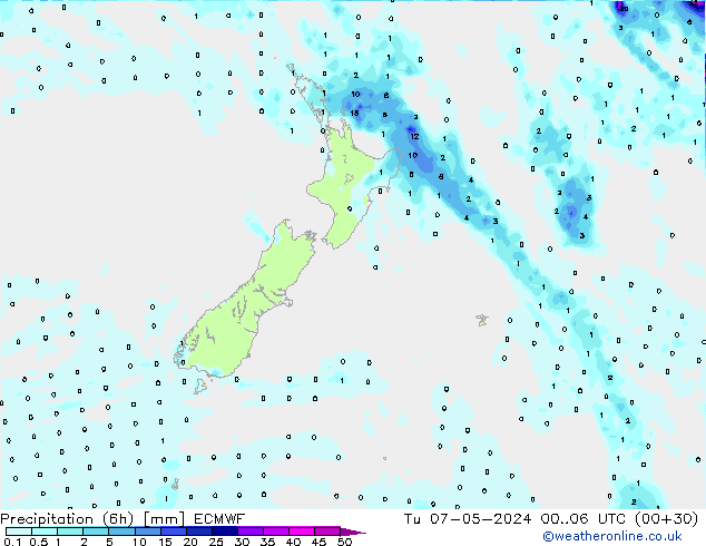 Z500/Rain (+SLP)/Z850 ECMWF  07.05.2024 06 UTC