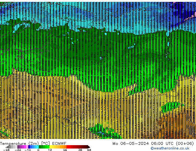 Temperatura (2m) ECMWF lun 06.05.2024 06 UTC
