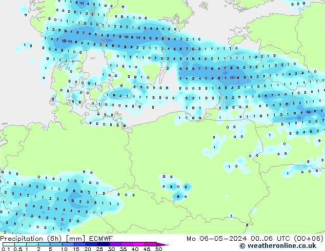 Z500/Rain (+SLP)/Z850 ECMWF Mo 06.05.2024 06 UTC