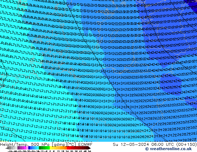 Z500/Rain (+SLP)/Z850 ECMWF ��� 12.05.2024 06 UTC