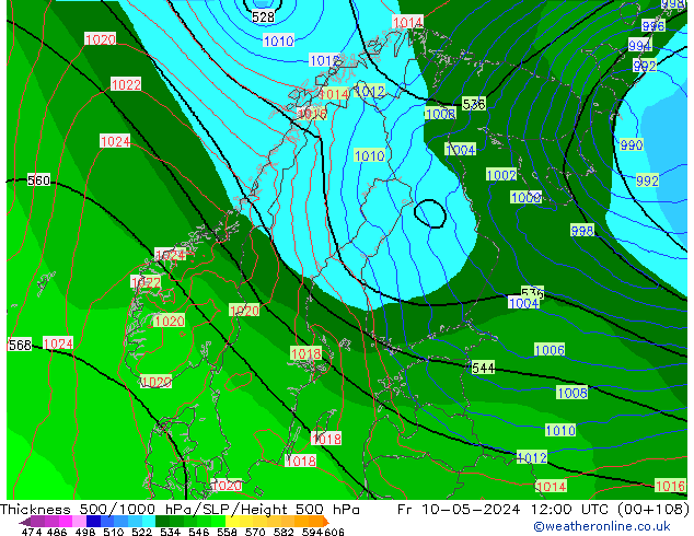 Thck 500-1000hPa ECMWF pt. 10.05.2024 12 UTC