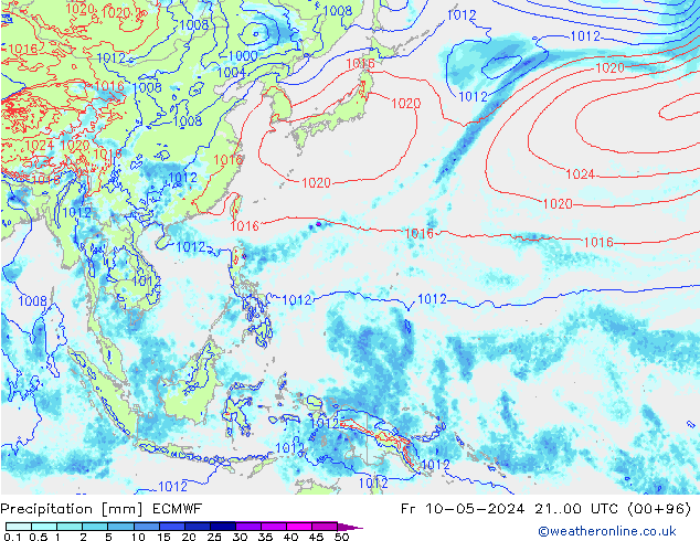 Yağış ECMWF Cu 10.05.2024 00 UTC