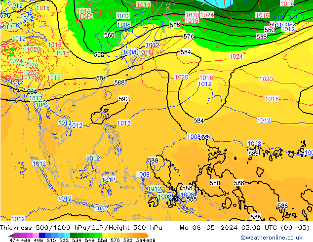 Thck 500-1000hPa ECMWF  06.05.2024 03 UTC