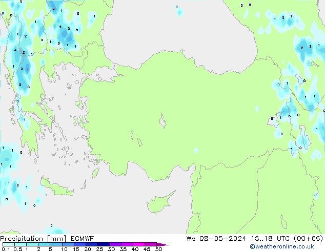 Yağış ECMWF Çar 08.05.2024 18 UTC