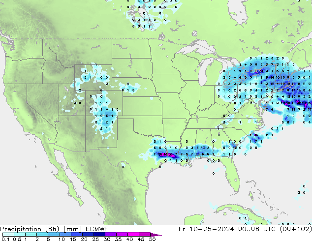 opad (6h) ECMWF pt. 10.05.2024 06 UTC