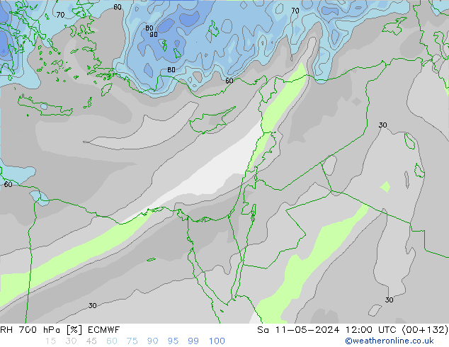 700 hPa Nispi Nem ECMWF Cts 11.05.2024 12 UTC