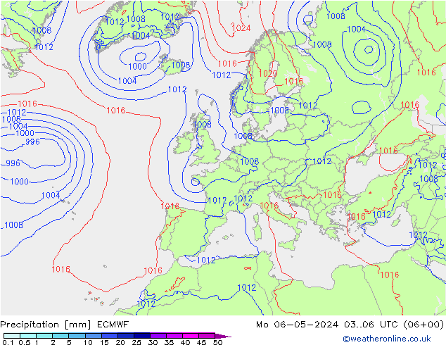 Precipitación ECMWF lun 06.05.2024 06 UTC