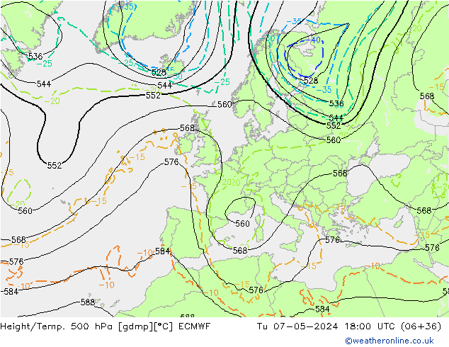 Z500/Rain (+SLP)/Z850 ECMWF mar 07.05.2024 18 UTC