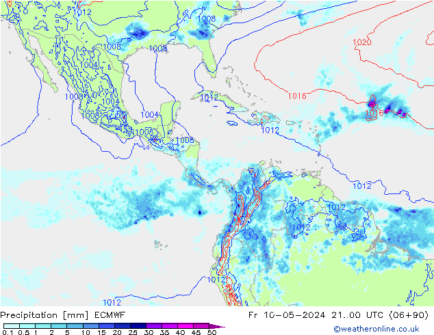 Neerslag ECMWF vr 10.05.2024 00 UTC