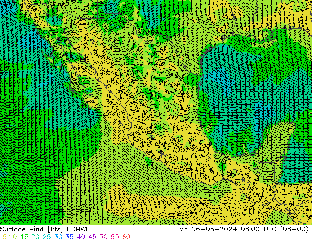 Viento 10 m ECMWF lun 06.05.2024 06 UTC