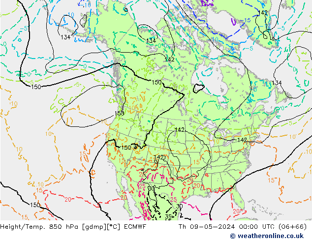 Z500/Rain (+SLP)/Z850 ECMWF Do 09.05.2024 00 UTC