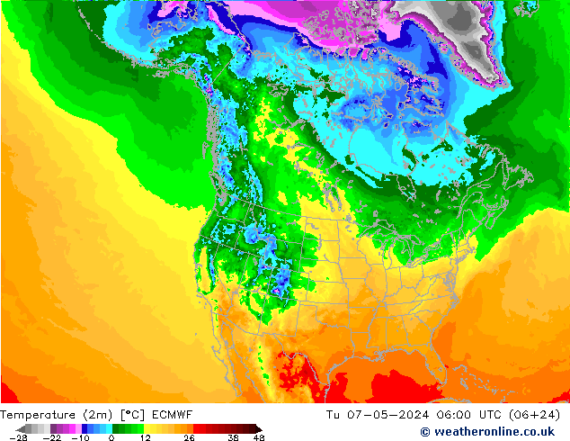 Temperatura (2m) ECMWF mar 07.05.2024 06 UTC