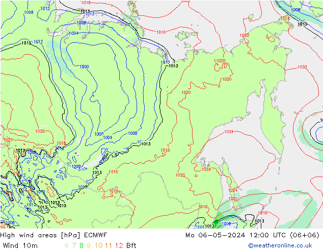 High wind areas ECMWF Seg 06.05.2024 12 UTC