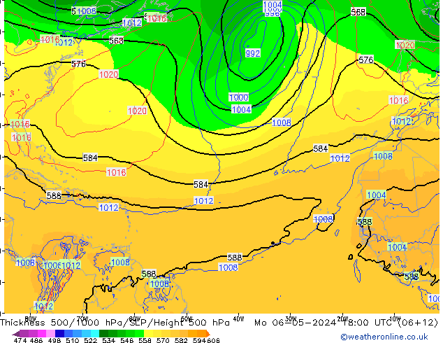 Thck 500-1000hPa ECMWF Mo 06.05.2024 18 UTC