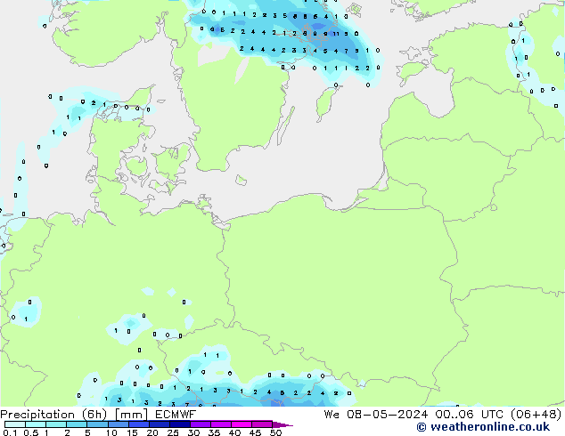 Z500/Rain (+SLP)/Z850 ECMWF ср 08.05.2024 06 UTC