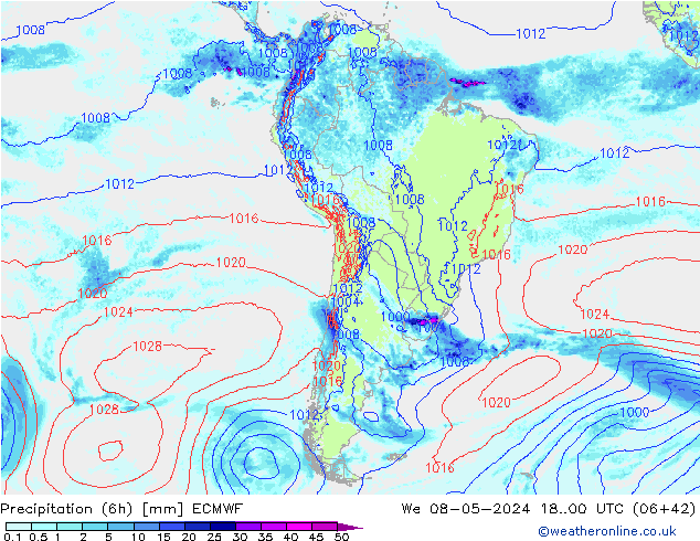 Z500/Rain (+SLP)/Z850 ECMWF ср 08.05.2024 00 UTC