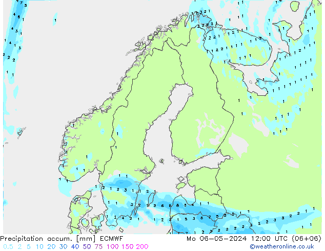 Nied. akkumuliert ECMWF Mo 06.05.2024 12 UTC