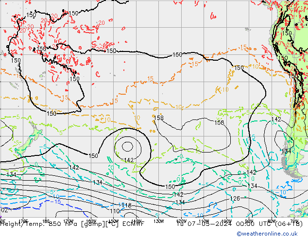 Z500/Rain (+SLP)/Z850 ECMWF Ter 07.05.2024 00 UTC