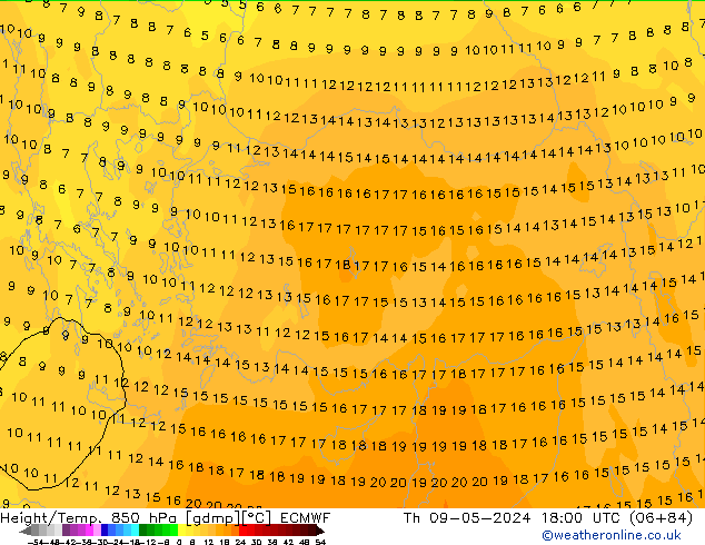 Z500/Rain (+SLP)/Z850 ECMWF  09.05.2024 18 UTC