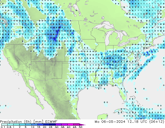 Z500/Rain (+SLP)/Z850 ECMWF Mo 06.05.2024 18 UTC