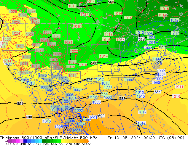 Thck 500-1000hPa ECMWF Fr 10.05.2024 00 UTC